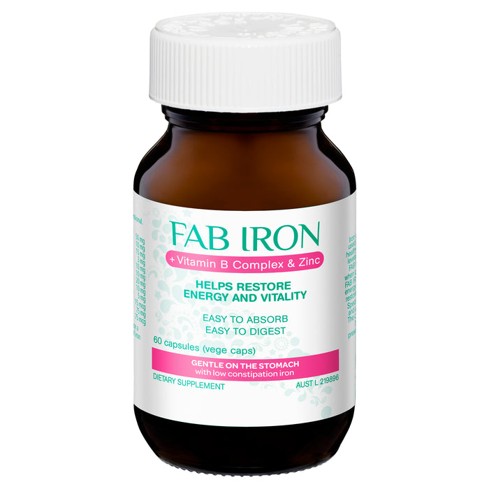 FAB Iron + B Complex + Zinc Capsules 60