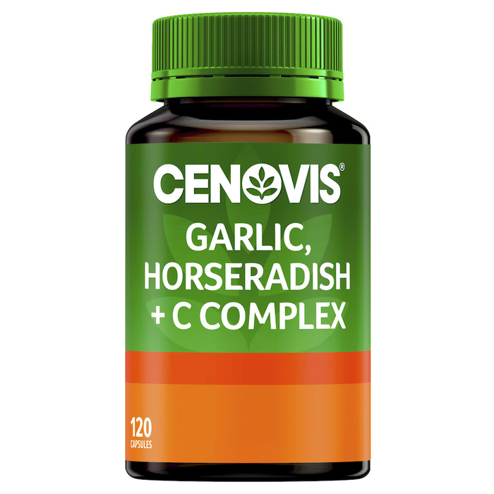 Cenovis Garlic, Horseradish + C Complex 120 Capsules