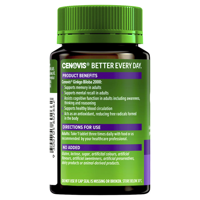 Cenovis Ginkgo Biloba 2000 Value Pack 100 Tablets