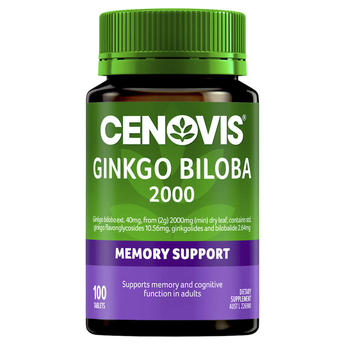 Cenovis Ginkgo Biloba 2000 Value Pack 100 Tablets