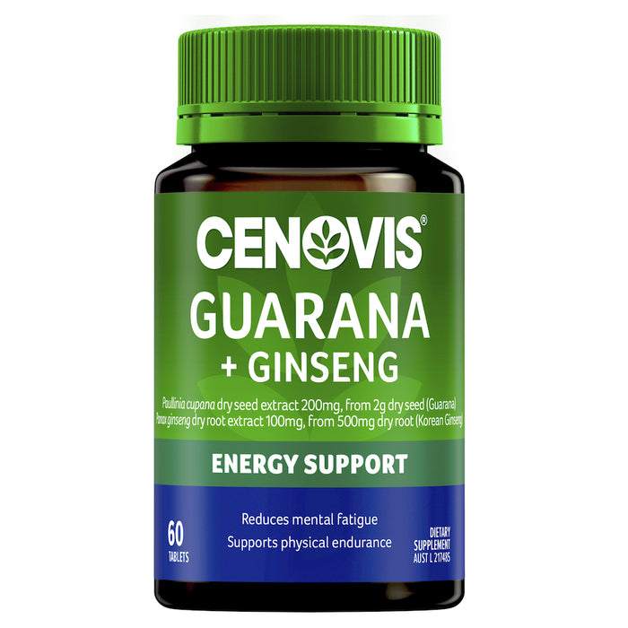 Cenovis Guarana 2000mg & Ginseng 500mg 60 Tablets