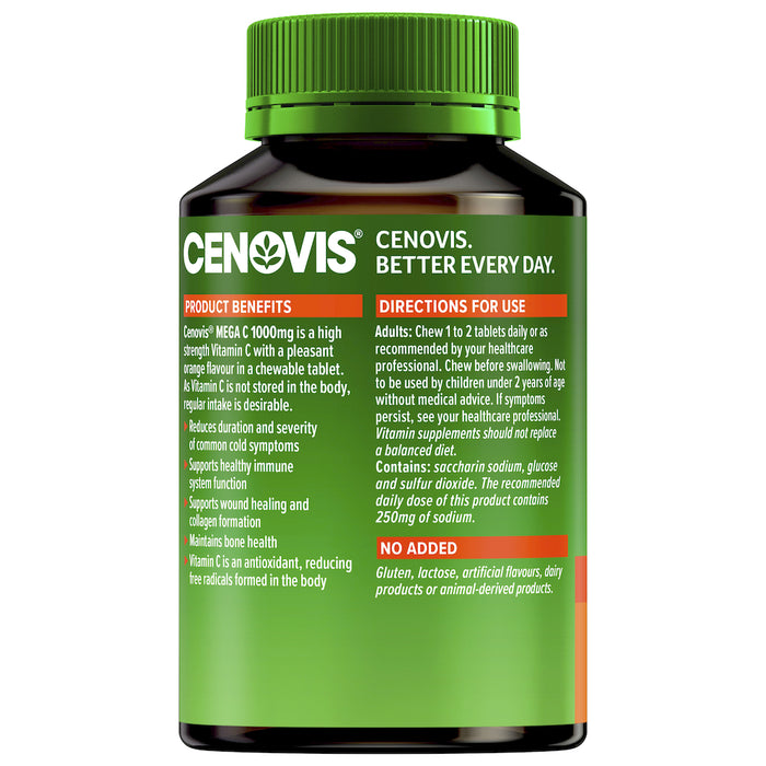 Cenovis Mega C 1000mg Orange Flavour Value Pack 60 Tablets