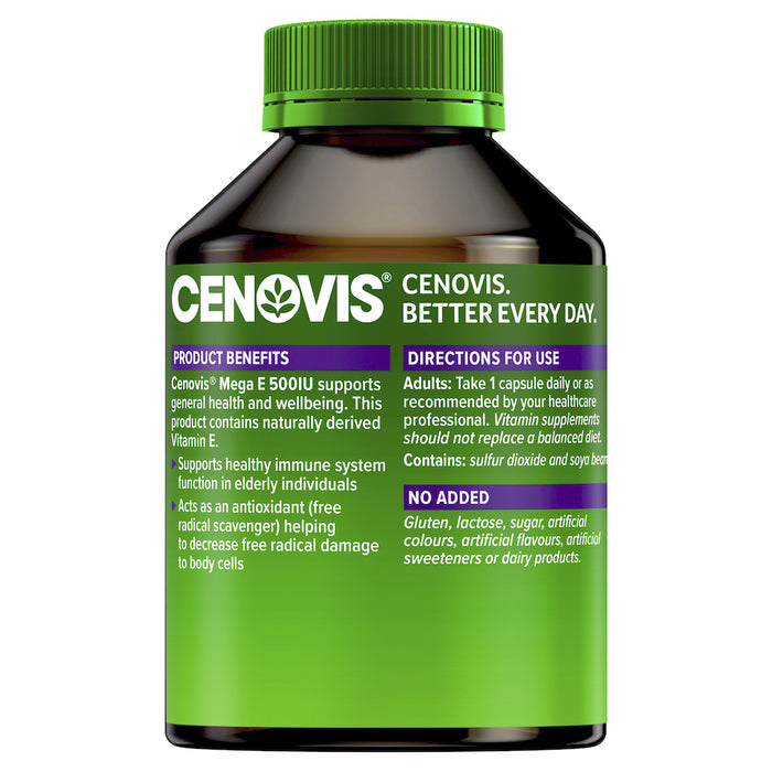 Cenovis Mega E 500mg 250 Capsules