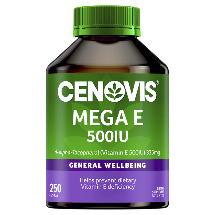 Cenovis Mega E 500mg 250 Capsules