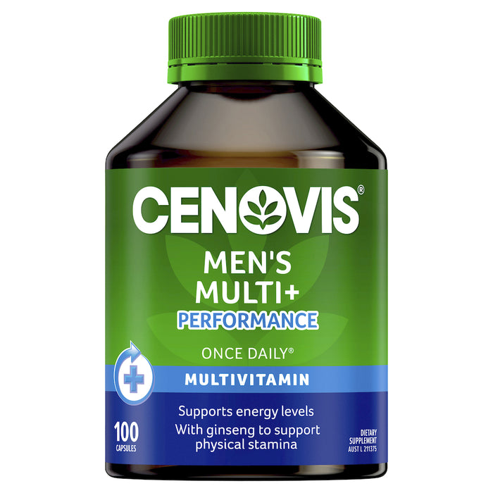 Cenovis Once Daily Men’s Multi + Performance Value Pack 100 Capsules