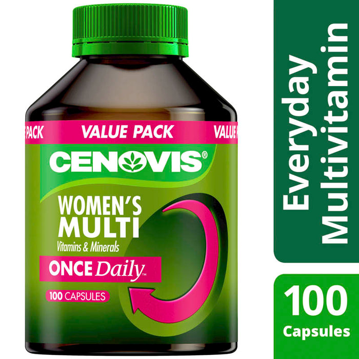 Cenovis Once Daily Women’s Multi Value Pack 100 Capsules