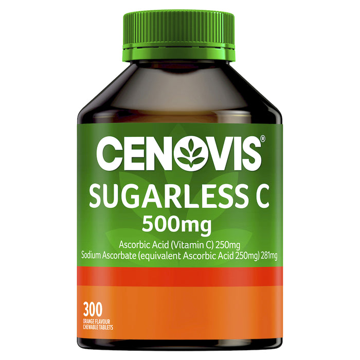 Cenovis Sugarless C 500mg Orange Flavour Value Pack 300 Tablets