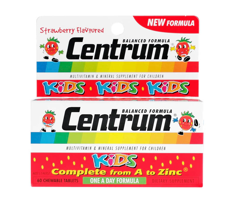 Centrum Kids Chewable Strawberry Tablets 60