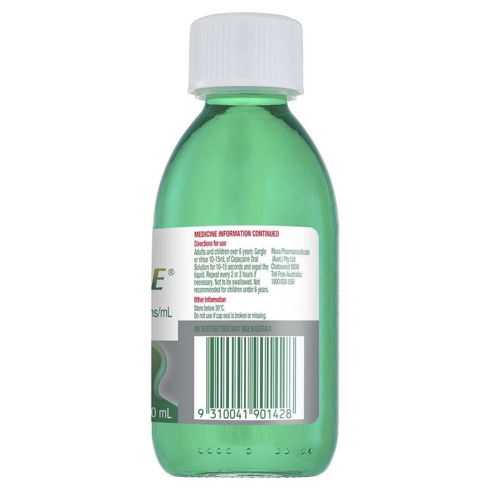 Cepacaine Oral Solution 200ml — Giant Chemist Harbour Town