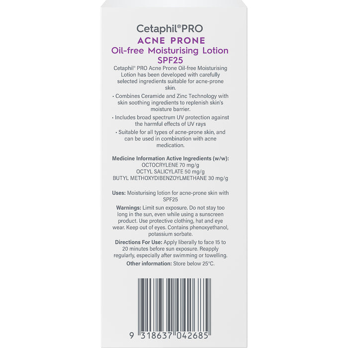 Cetaphil PRO Acne Prone Moisturising Lotion SPF25 118ml