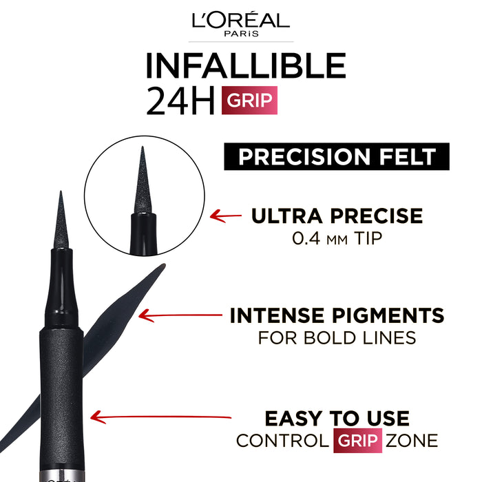 Loreal Infallible Grip 27Hr Precision Liner Felt Black