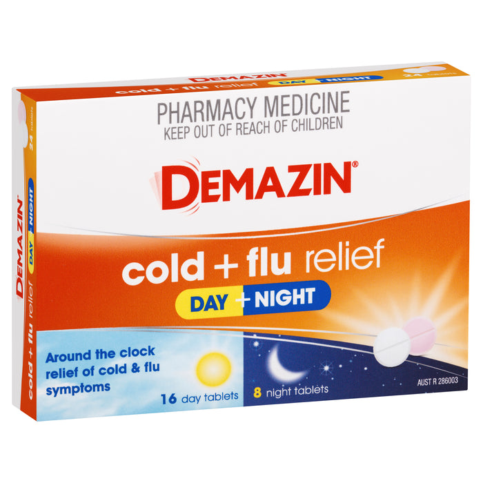 Demazin PE Day & Night Cold & Flu Relief Tablets 24