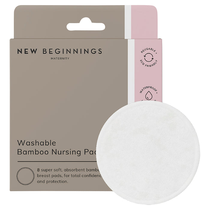 New Beginnings Bamboo Washable Breast Pads 6 Pack.