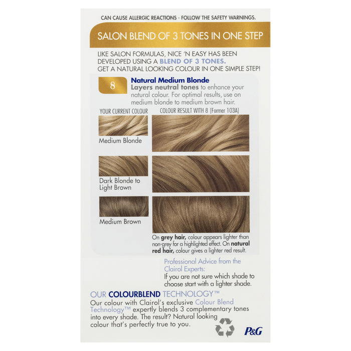 Clairol Nice N Easy 103A Natural Medium Blonde