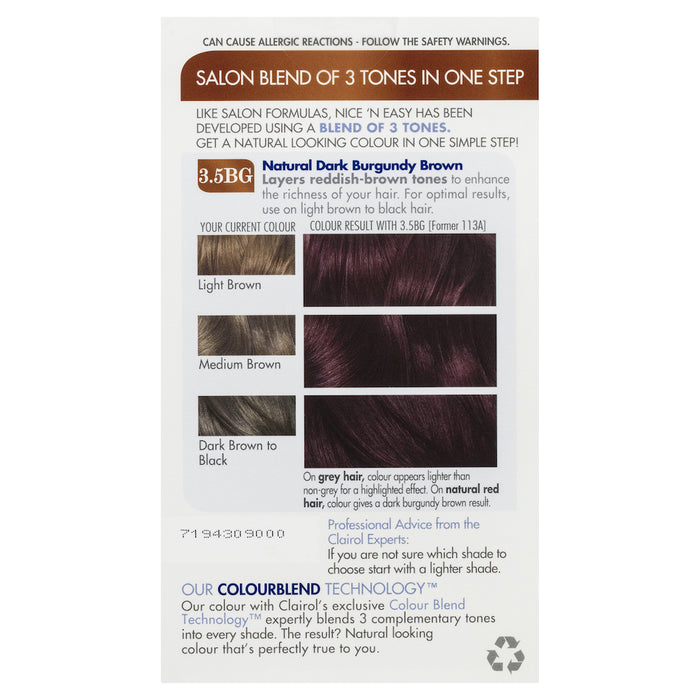 Clairol Nice N Easy 113A Natural Dark Burgundy