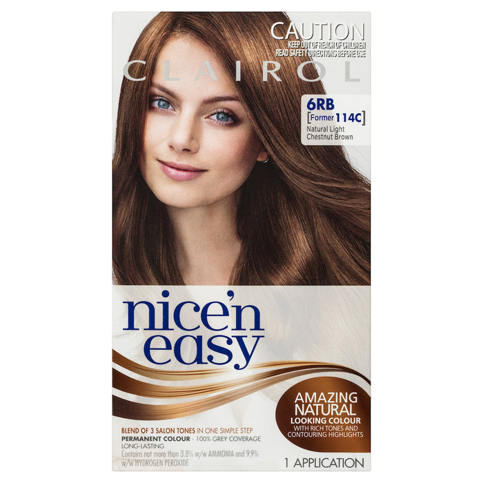 Clairol Nice N Easy 114C Natural Light Chestnut Brown