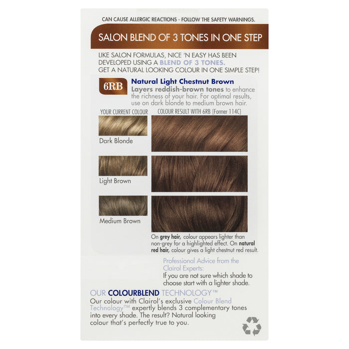 Clairol Nice N Easy 114C Natural Light Chestnut Brown