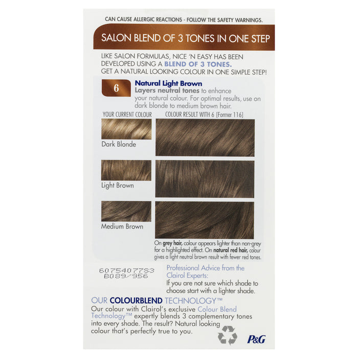 Clairol Nice N Easy 116 Natural Light Brown