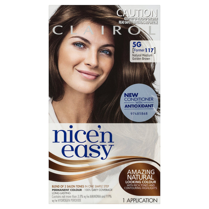 Clairol Nice N Easy 117 Natural Medium Golden Brown