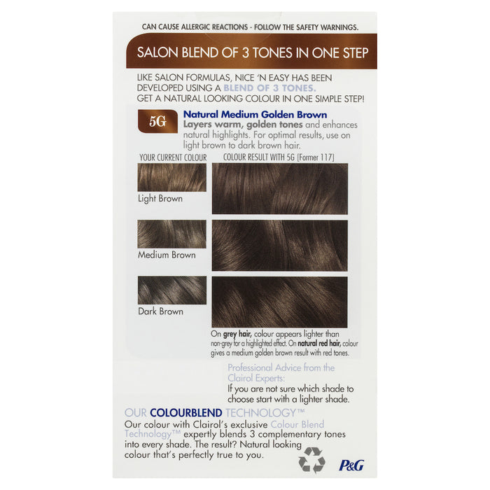 Clairol Nice N Easy 117 Natural Medium Golden Brown