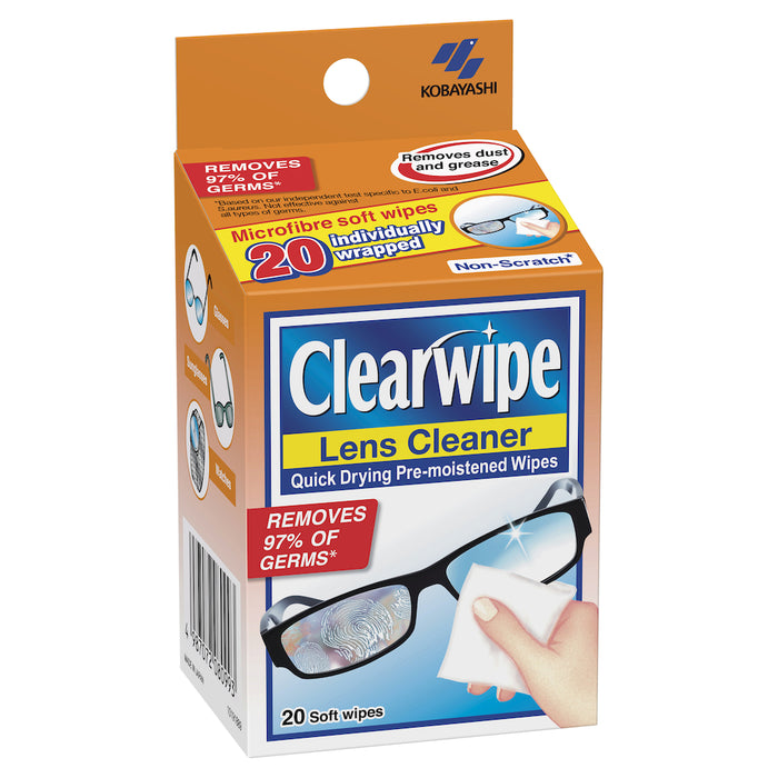 Clear Wipes Lens Cleaner 20 Pack