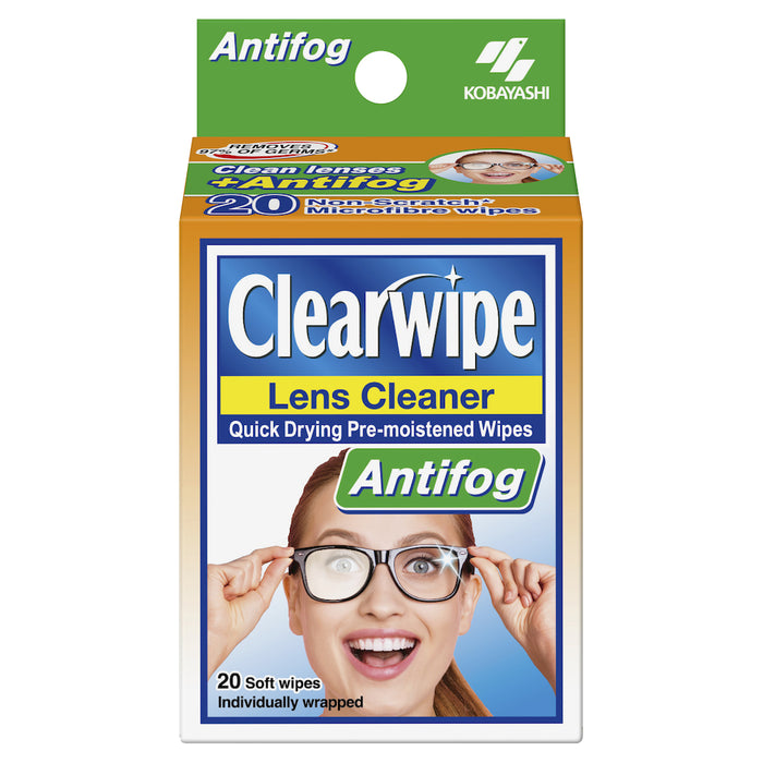 Clear Wipes Lens Cleaner Anti Fog 20 Pack