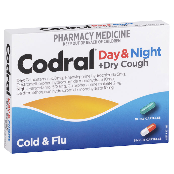 Codral PE Cold & Flu + Cough Day & Night Capsules 24