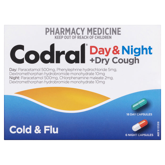 Codral PE Cold & Flu + Cough Day & Night Capsules 24