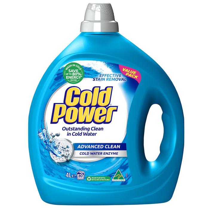 Cold Power Advanced Clean Front & Top Loader Laundry Liquid 4L