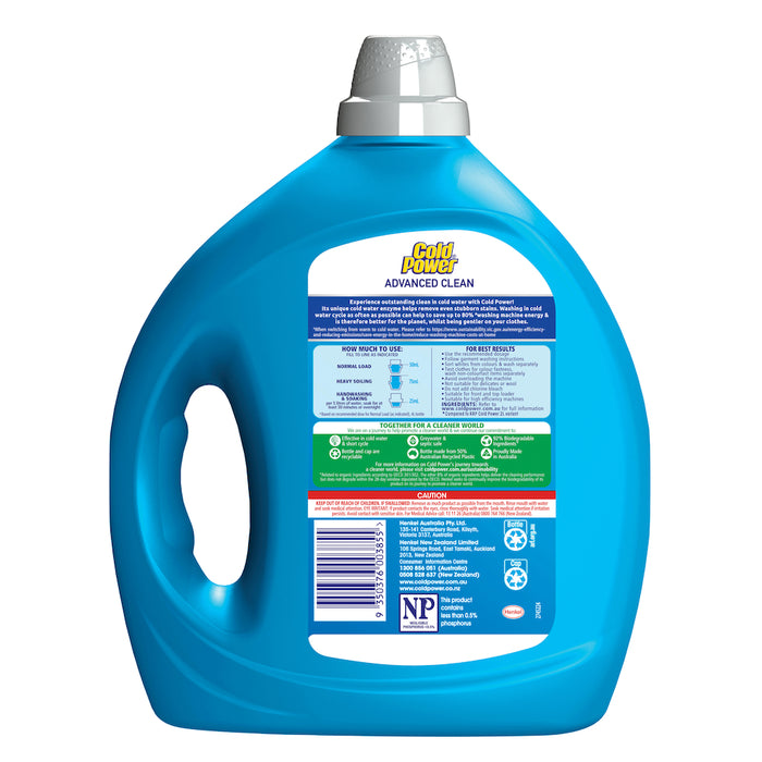 Cold Power Advanced Clean Front & Top Loader Laundry Liquid 4L