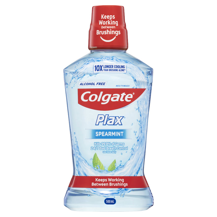 Colgate Plax Mouthwash Spearmint Alcohol Free 500ml