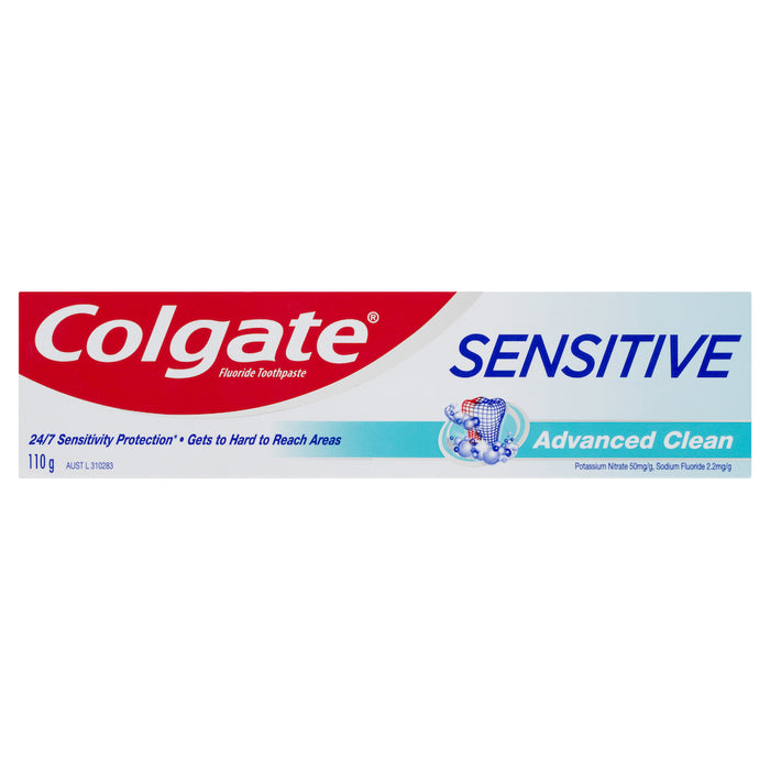 Colgate Sensitive Advanced Clean Fluoride Toothpaste 110g