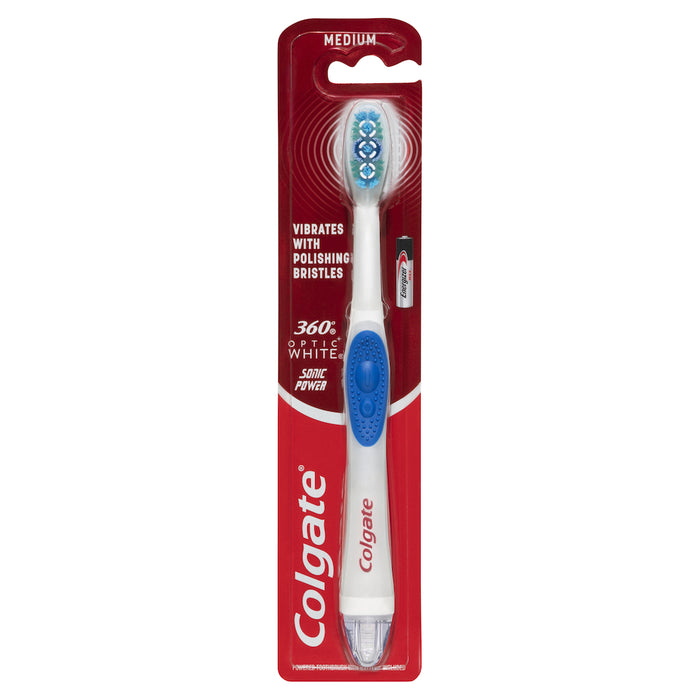 Colgate Toothbrush Optic White Sonic Power Medium 1 Pack