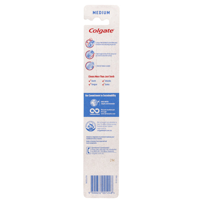 Colgate Twister Toothbrush Medium Single