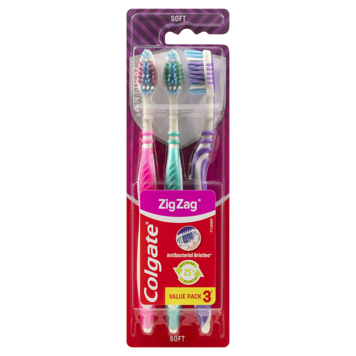 Colgate Toothbrush Zig Zag Soft 3 Pack