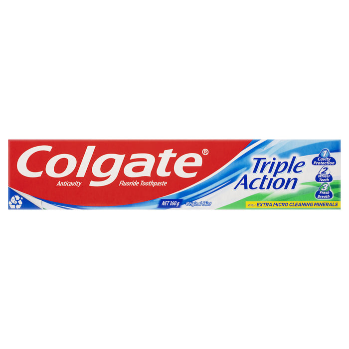 Colgate Toothpaste Triple Action Original Mint 160g