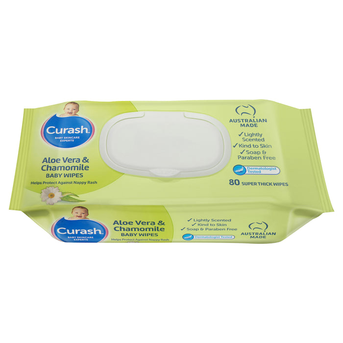 Curash Babycare Aloe and Chamomile Wipes 80