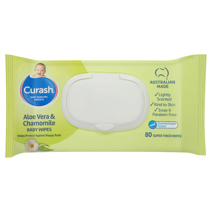 Curash Babycare Aloe and Chamomile Wipes 80