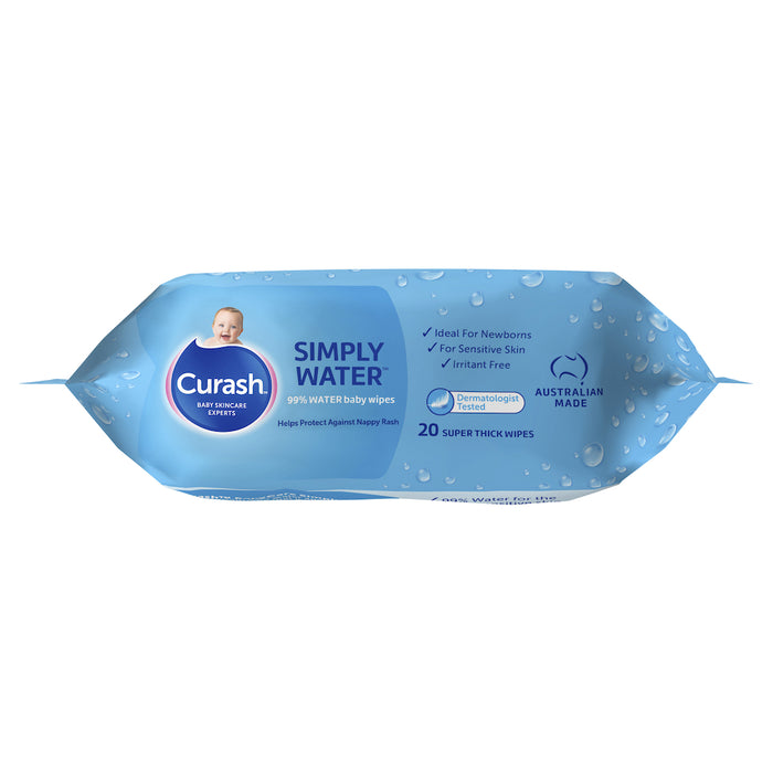 Curash Simply Water Wipes 20 Wipes