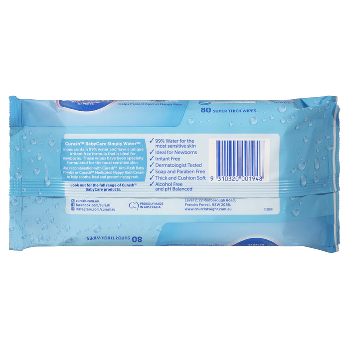 Curash Baby Care Water Wipes 80