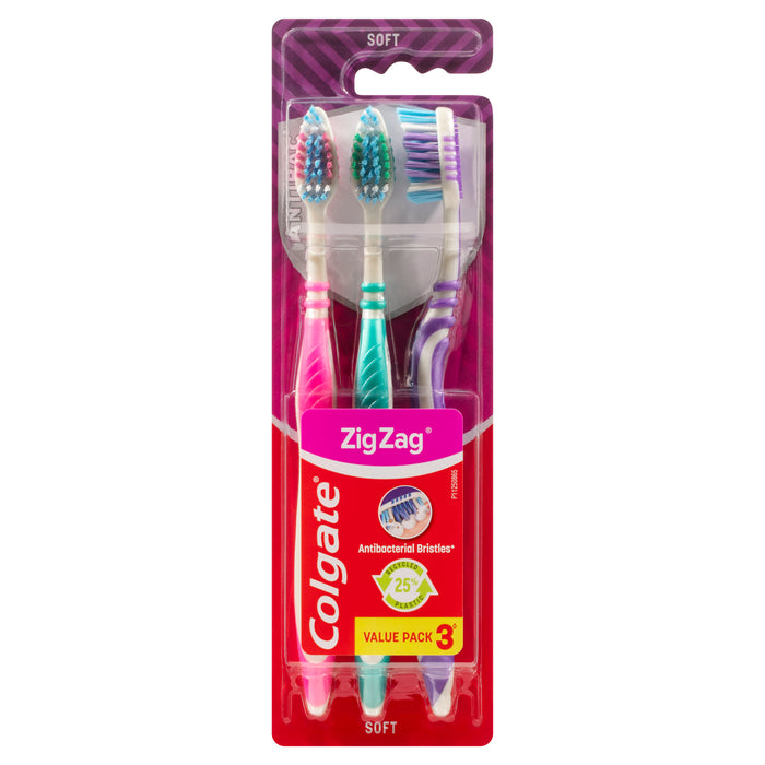 Colgate Toothbrush Zig Zag Soft 3 Pack