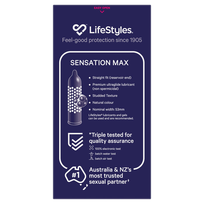 Ansell Lifestyles Condoms Senation Max 8 Pack