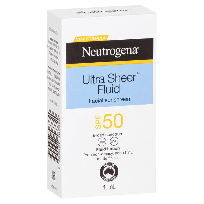 Neutrogena Ultra Sheer Fluid Sunscreen SPF50+ 40ml