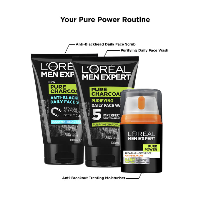 L'Oreal Men Pure Charcoal Purifying Clay Mask 50ml