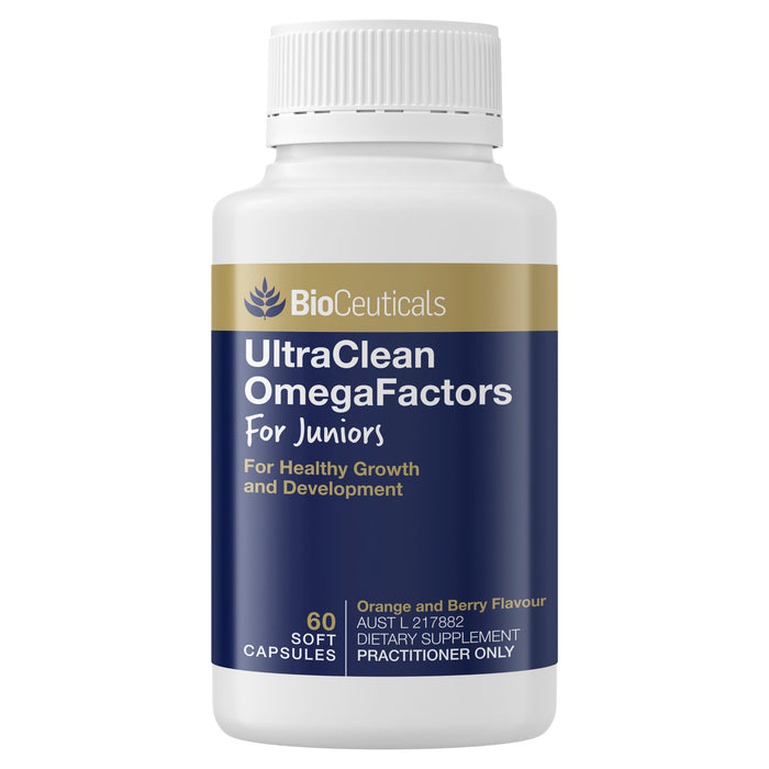Bioceuticals Ultraclean Omegafactors For Juniors 60 Softgel Capsules
