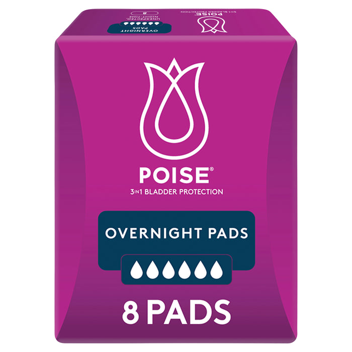 Poise Pads Overnight 8