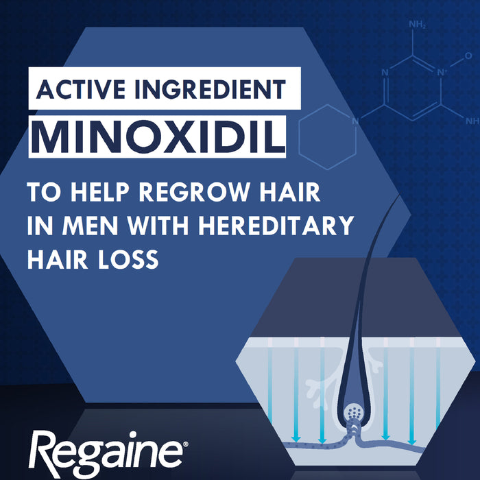 Regaine Solution Hair Loss Treatment Mens Extra Strength Topical Application 4 x 60mL