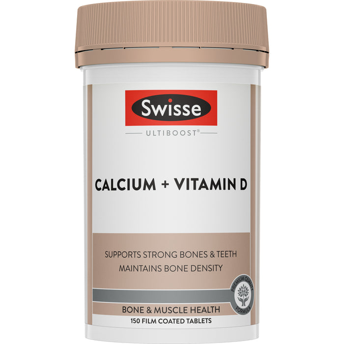 Swisse Ultiboost Calcium + Vitamin D 150 Tablets.
