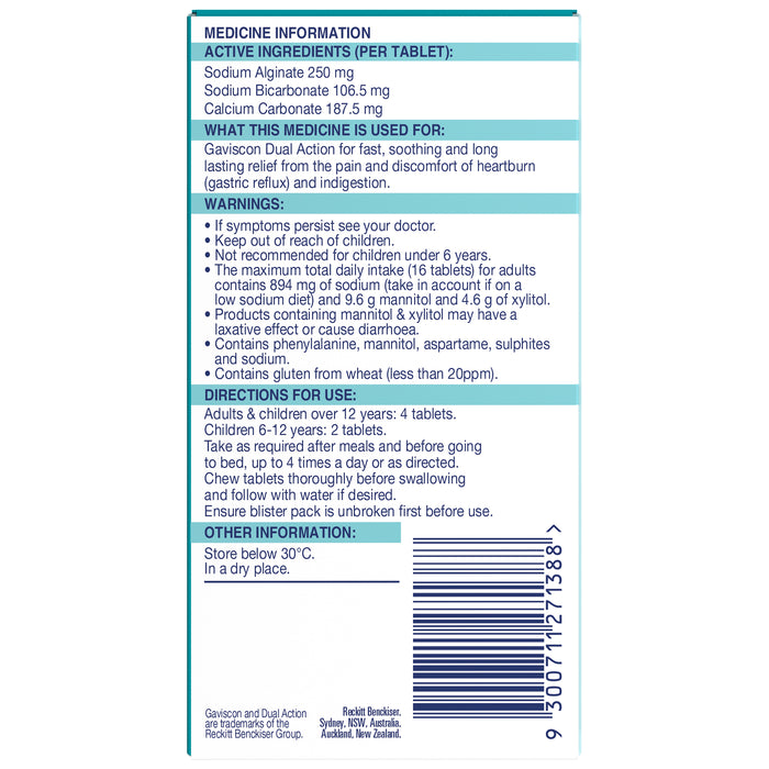 Gaviscon Dual Action Tablets 48