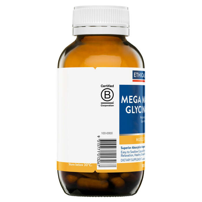 Ethical Nutrients Mega Magnesium Glycinate 3-In-1 100Capsules